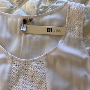 Kut From The Kloth Sleeveless White Blouse NWT